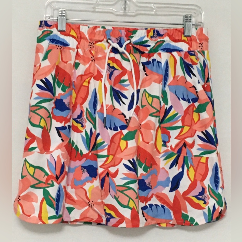 St John's Bay Size S Colorful Tennis Pickleball Tropical Floral Skort Short